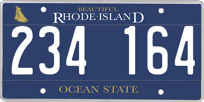 RI license plate 234164