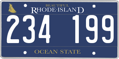 RI license plate 234199