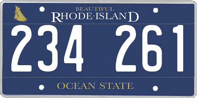 RI license plate 234261