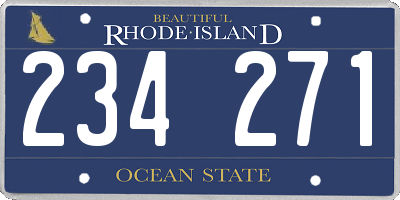 RI license plate 234271