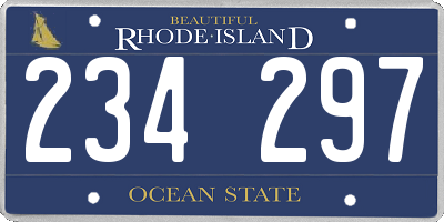 RI license plate 234297