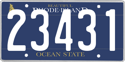 RI license plate 23431
