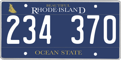 RI license plate 234370