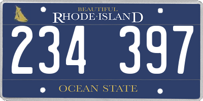 RI license plate 234397