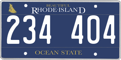 RI license plate 234404