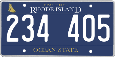 RI license plate 234405