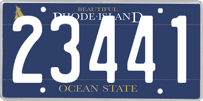 RI license plate 23441