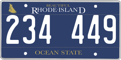 RI license plate 234449