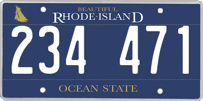 RI license plate 234471