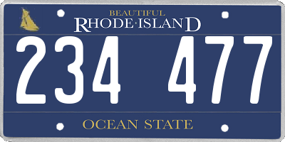 RI license plate 234477