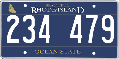 RI license plate 234479
