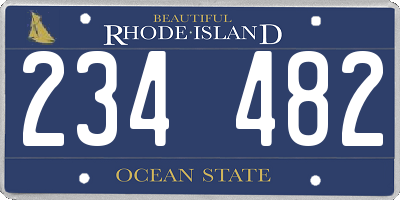 RI license plate 234482