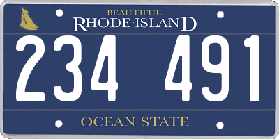 RI license plate 234491