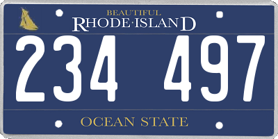 RI license plate 234497