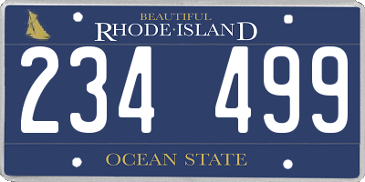 RI license plate 234499