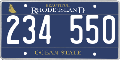 RI license plate 234550