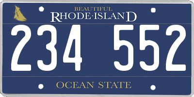 RI license plate 234552