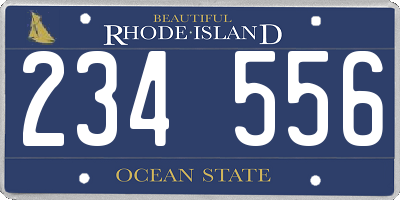 RI license plate 234556