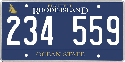 RI license plate 234559