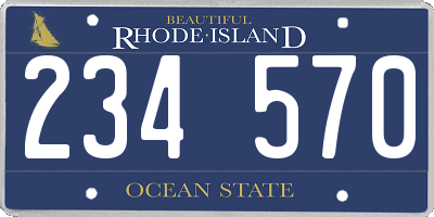 RI license plate 234570