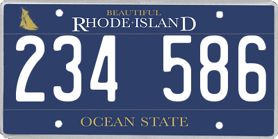 RI license plate 234586