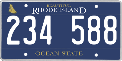 RI license plate 234588