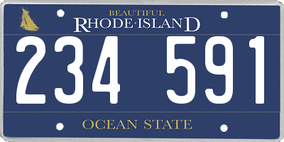 RI license plate 234591