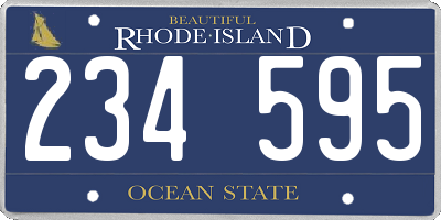 RI license plate 234595