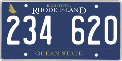 RI license plate 234620