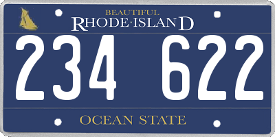 RI license plate 234622