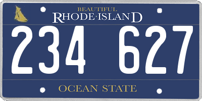 RI license plate 234627