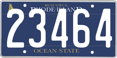 RI license plate 23464