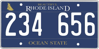 RI license plate 234656