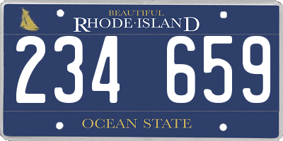 RI license plate 234659