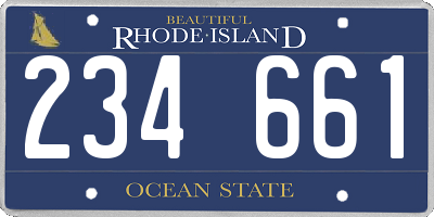 RI license plate 234661