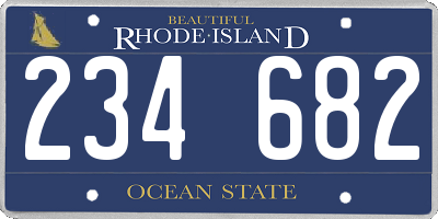 RI license plate 234682
