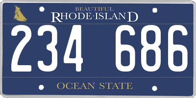 RI license plate 234686