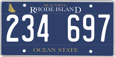 RI license plate 234697