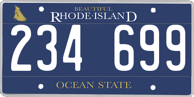 RI license plate 234699