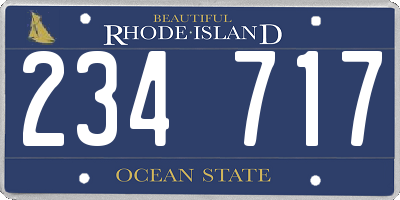 RI license plate 234717