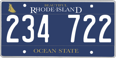RI license plate 234722