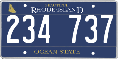 RI license plate 234737