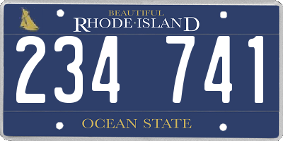RI license plate 234741