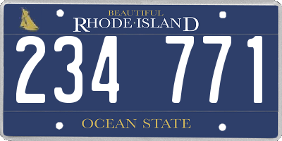 RI license plate 234771