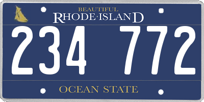 RI license plate 234772