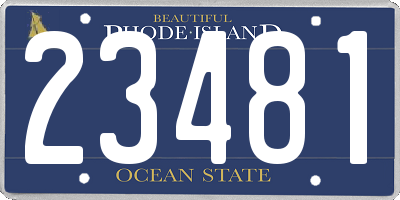 RI license plate 23481