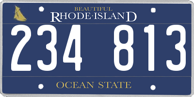 RI license plate 234813