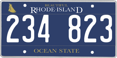 RI license plate 234823