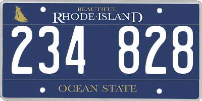 RI license plate 234828