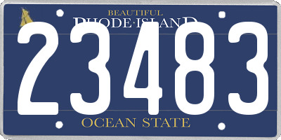 RI license plate 23483